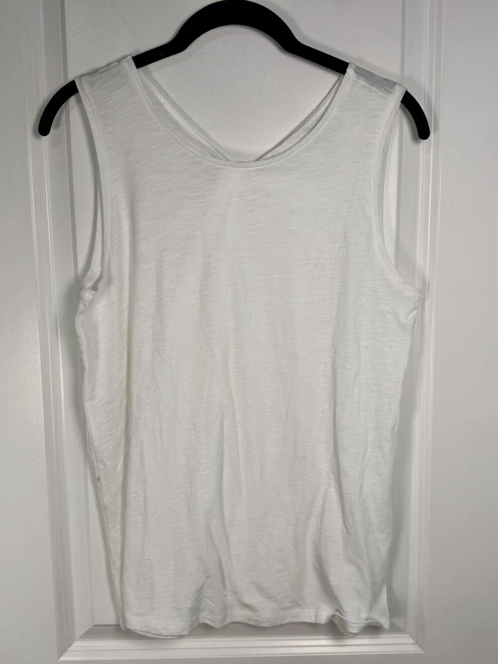 LOFT White 100% Cotton Twist Back Tank Top Size XS
